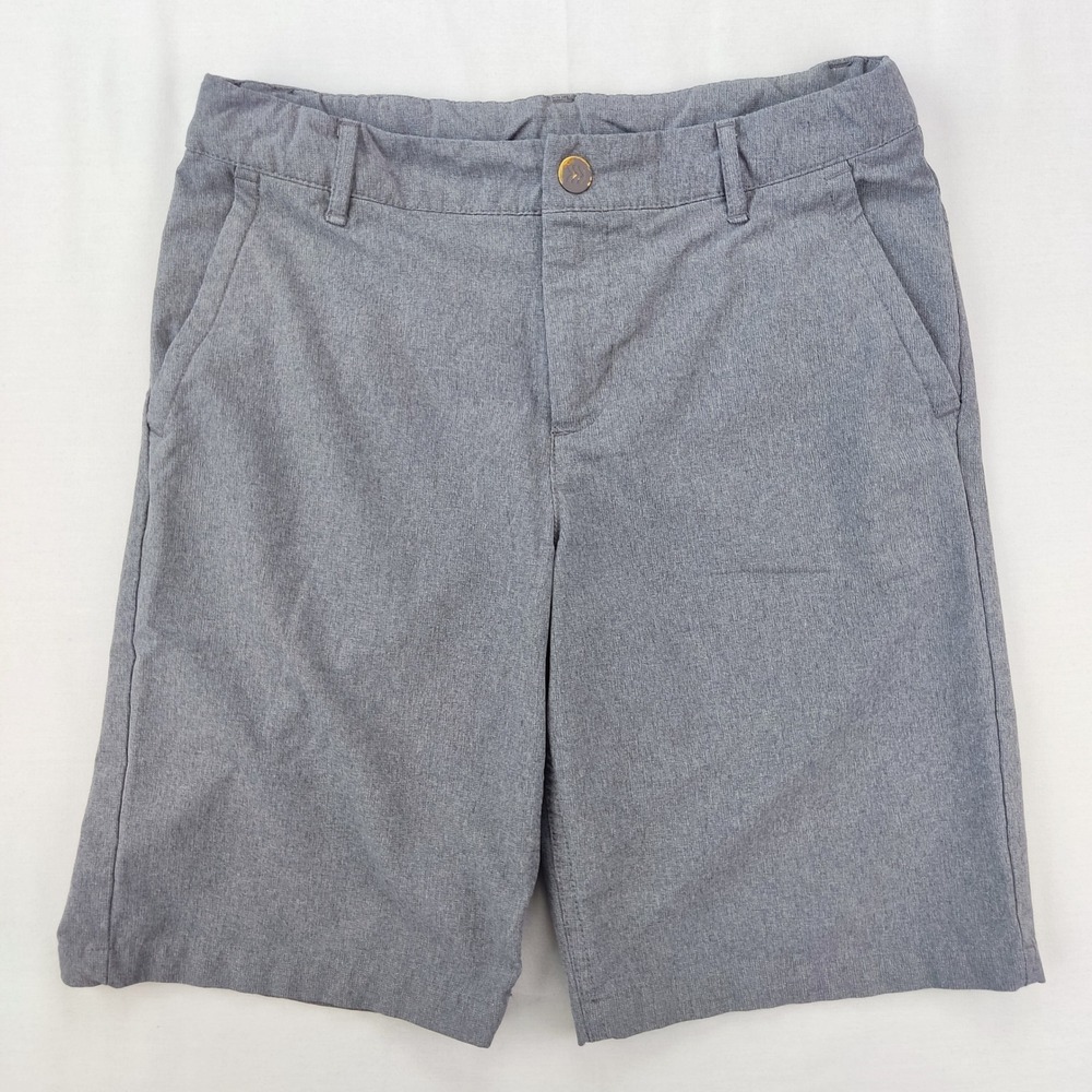 All in Motion Shorts Boy 14 Grey Golf Performance Chino Athletic Stretch Heather